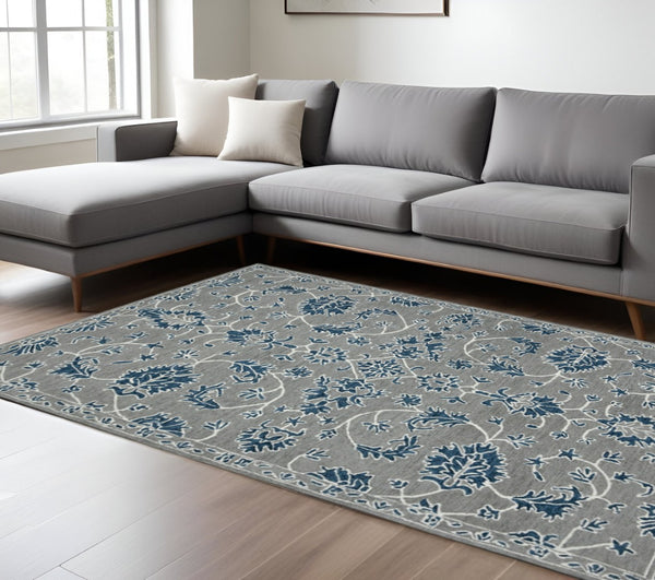HomeRoots 5' Hand Woven Wool Area Rug with Stripes in Beige, Gray, and Orange - Rustic Charm for Any Space 9' X 13' 570394