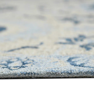 HomeRoots 5' Hand Woven Wool Area Rug with Stripes in Beige, Gray, and Orange - Rustic Charm for Any Space 5' X 8' 570396