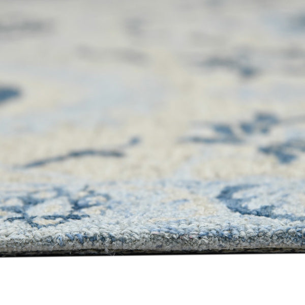 HomeRoots 5' Hand Woven Wool Area Rug with Stripes in Beige, Gray, and Orange - Rustic Charm for Any Space 5' X 8' 570396