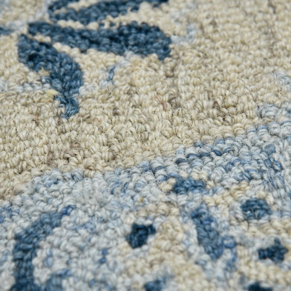 HomeRoots 5' Hand Woven Wool Area Rug with Stripes in Beige, Gray, and Orange - Rustic Charm for Any Space 8' X 10' 570397