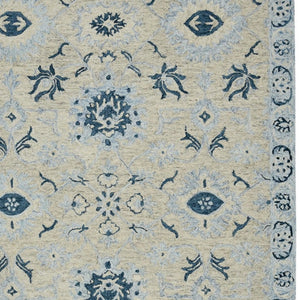 HomeRoots 5' Hand Woven Wool Area Rug with Stripes in Beige, Gray, and Orange - Rustic Charm for Any Space 8' X 10' 570397