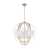 Diffusion 24'' Wide 4-Light Chandelier - Aged Silver 57039/4 Elk Lighting