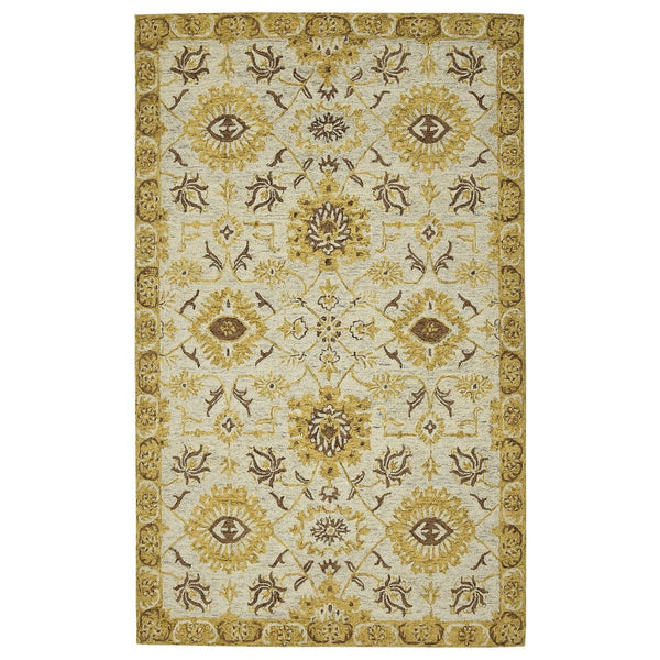 HomeRoots 5' Hand Woven Wool Area Rug with Stripes in Beige, Gray, and Orange - Rustic Charm for Any Space 8' X 10' 570401