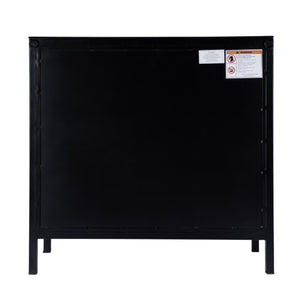 Butler Specialty Hoxton Ribbed Glass Accent Cabinet - Urban Industrial Chic With Striking Design For Modern Spaces Black Iron,Glass 5704025-butler