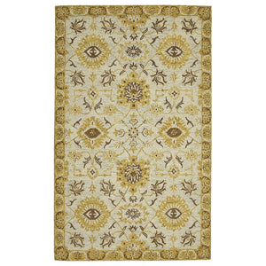 HomeRoots 5' Hand Woven Wool Area Rug with Stripes in Beige, Gray, and Orange - Rustic Charm for Any Space 9' X 13' 570402
