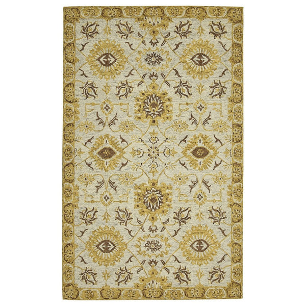 HomeRoots 5' Hand Woven Wool Area Rug with Stripes in Beige, Gray, and Orange - Rustic Charm for Any Space 9' X 13' 570402