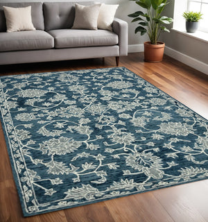 HomeRoots 5' Hand Woven Wool Area Rug with Stripes in Beige, Gray, and Orange - Rustic Charm for Any Space 5' X 8' 570404