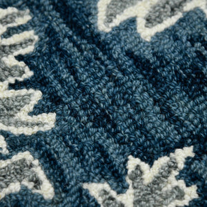 HomeRoots 5' Hand Woven Wool Area Rug with Stripes in Beige, Gray, and Orange - Rustic Charm for Any Space 5' X 8' 570404