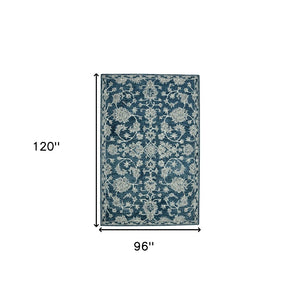 HomeRoots 5' Hand Woven Wool Area Rug with Stripes in Beige, Gray, and Orange - Rustic Charm for Any Space 8' X 10' 570405