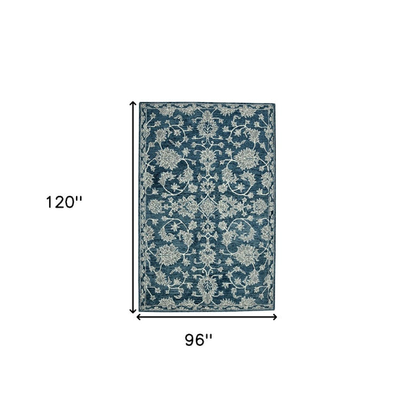 HomeRoots 5' Hand Woven Wool Area Rug with Stripes in Beige, Gray, and Orange - Rustic Charm for Any Space 8' X 10' 570405
