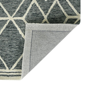 HomeRoots 5' Hand Woven Wool Area Rug with Stripes in Beige, Gray, and Orange - Rustic Charm for Any Space 8' X 10' 570425