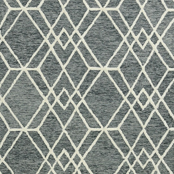 HomeRoots 5' Hand Woven Wool Area Rug with Stripes in Beige, Gray, and Orange - Rustic Charm for Any Space 8' X 10' 570425