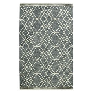 HomeRoots 5' Hand Woven Wool Area Rug with Stripes in Beige, Gray, and Orange - Rustic Charm for Any Space 9' X 13' 570426