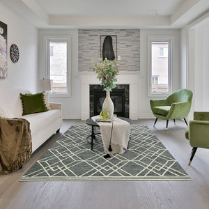 HomeRoots 5' Hand Woven Wool Area Rug with Stripes in Beige, Gray, and Orange - Rustic Charm for Any Space 9' X 13' 570426