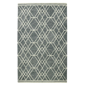 HomeRoots 5' Hand Woven Wool Area Rug with Stripes in Beige, Gray, and Orange - Rustic Charm for Any Space 9' X 13' 570426