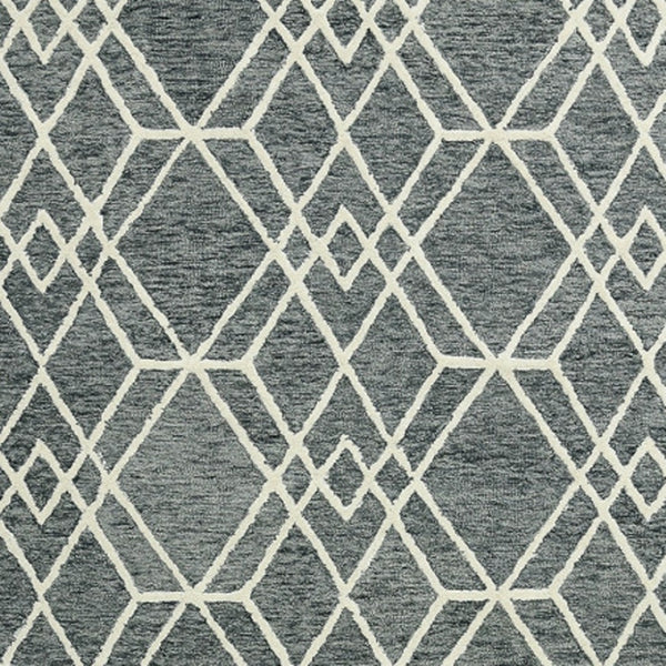 HomeRoots 5' Hand Woven Wool Area Rug with Stripes in Beige, Gray, and Orange - Rustic Charm for Any Space 9' X 13' 570426