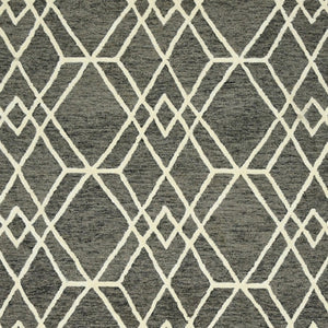 HomeRoots 5' Hand Woven Wool Area Rug with Stripes in Beige, Gray, and Orange - Rustic Charm for Any Space 5' X 8' 570428