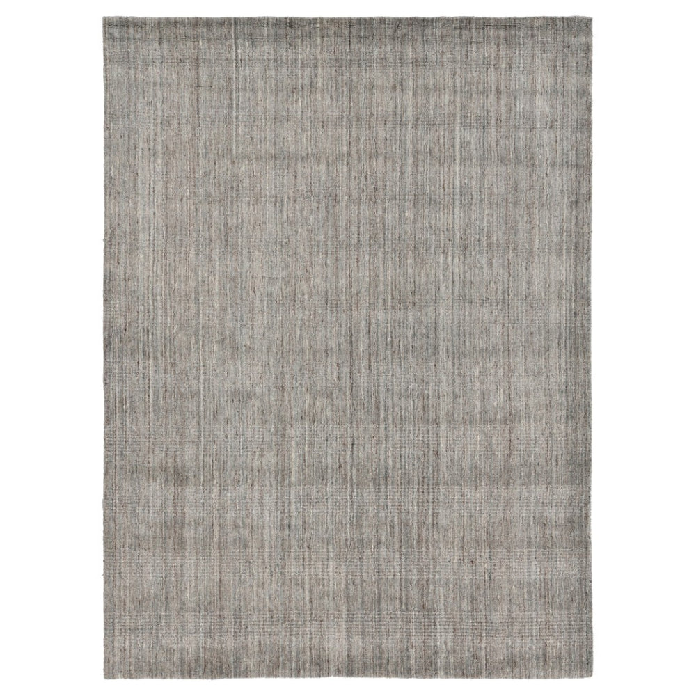 HomeRoots 5' Hand-Woven Wool Area Rug in Gray and Light Brown - Elegant Abstract Design for Any Space 10' X 14' 570475