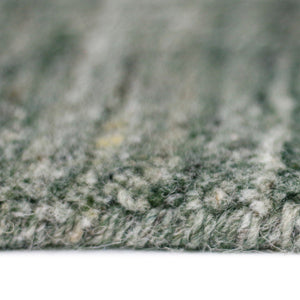 HomeRoots 5' Hand-Woven Wool Plaid Area Rug in Green, Gray & Ivory - Cozy, Durable, and Timeless Design 5' X 8' 570482