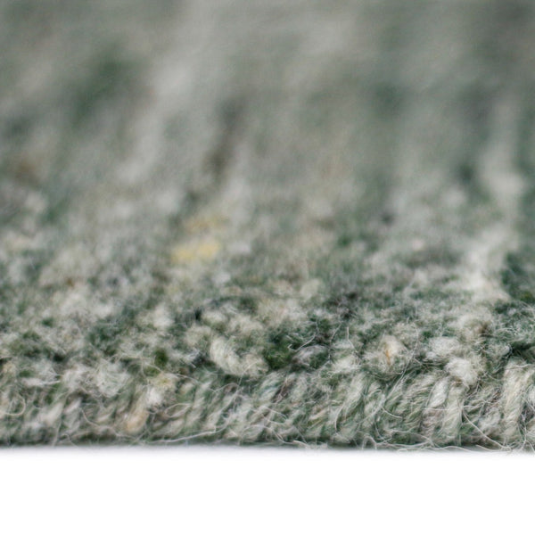 HomeRoots 5' Hand-Woven Wool Plaid Area Rug in Green, Gray & Ivory - Cozy, Durable, and Timeless Design 5' X 8' 570482