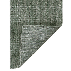 HomeRoots 5' Hand-Woven Wool Plaid Area Rug in Green, Gray & Ivory - Cozy, Durable, and Timeless Design 5' X 8' 570482