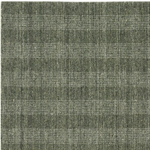 HomeRoots 5' Hand-Woven Wool Plaid Area Rug in Green, Gray & Ivory - Cozy, Durable, and Timeless Design 9' X 12' 570484
