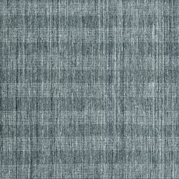 HomeRoots 5' Hand-Woven Blue and Ivory Wool Plaid Area Rug - Timeless Comfort and Style for Any Space 5' X 8' 570487