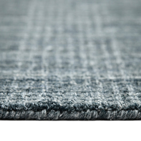 HomeRoots 5' Hand-Woven Blue and Ivory Wool Plaid Area Rug - Timeless Comfort and Style for Any Space 8' X 10' 570488