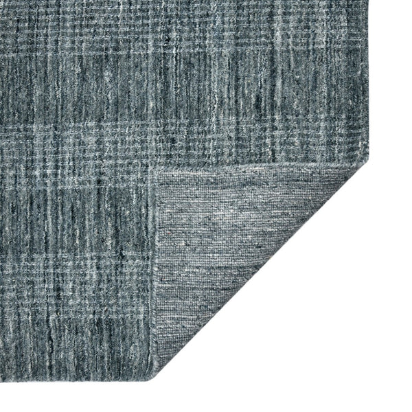 HomeRoots 5' Hand-Woven Blue and Ivory Wool Plaid Area Rug - Timeless Comfort and Style for Any Space 8' X 10' 570488