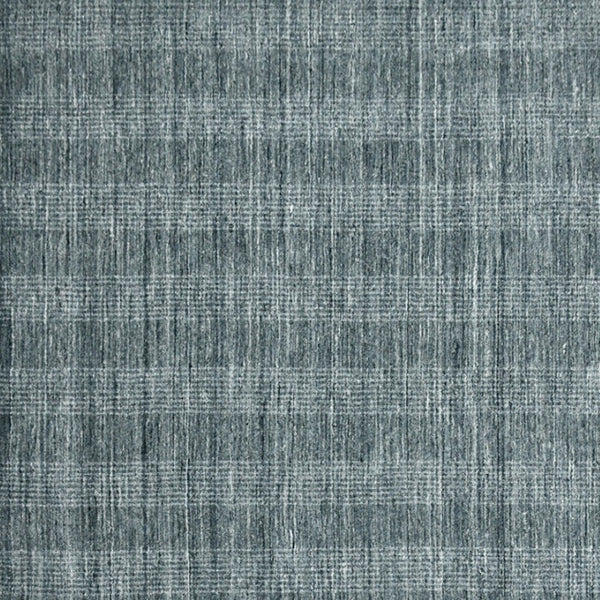 HomeRoots 5' Hand-Woven Blue and Ivory Wool Plaid Area Rug - Timeless Comfort and Style for Any Space 9' X 12' 570489