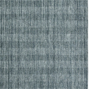 HomeRoots 5' Hand-Woven Blue and Ivory Wool Plaid Area Rug - Timeless Comfort and Style for Any Space 9' X 12' 570489