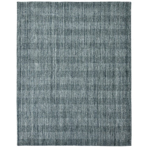 HomeRoots 5' Hand-Woven Blue and Ivory Wool Plaid Area Rug - Timeless Comfort and Style for Any Space 9' X 12' 570489