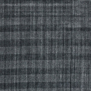 HomeRoots 5' Hand-Woven Charcoal and Gray Wool Plaid Area Rug for Timeless Style and Comfort in Any Room 5' X 8' 570492