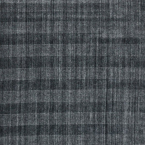HomeRoots 5' Hand-Woven Charcoal and Gray Wool Plaid Area Rug for Timeless Style and Comfort in Any Room 9' X 12' 570494