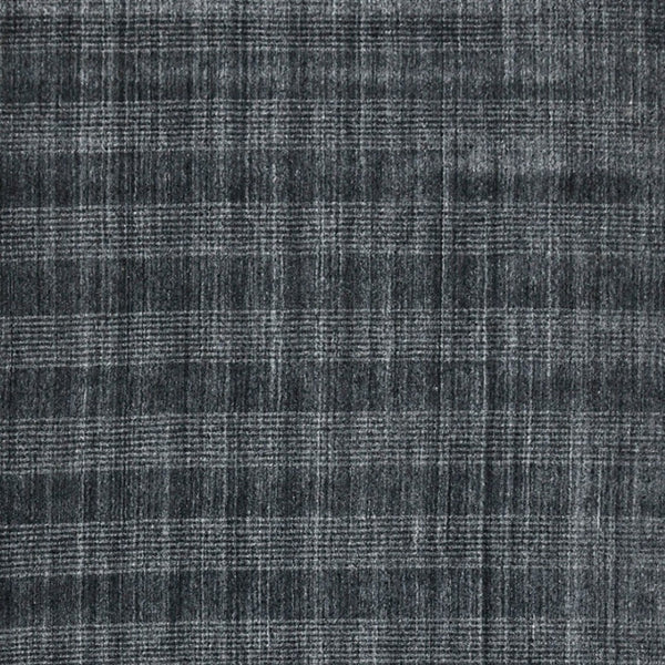 HomeRoots 5' Hand-Woven Charcoal and Gray Wool Plaid Area Rug for Timeless Style and Comfort in Any Room 9' X 12' 570494