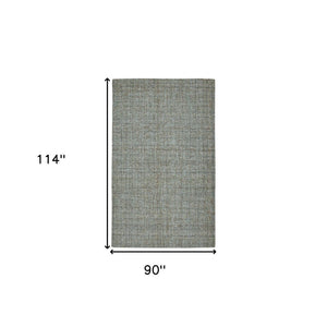 HomeRoots 4' Striped Wool Area Rug in Ivory, Gray & Black – Hand-Woven Artisan Design for Cozy Spaces 8' X 10' 570518