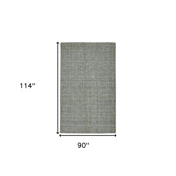 HomeRoots 4' Striped Wool Area Rug in Ivory, Gray & Black – Hand-Woven Artisan Design for Cozy Spaces 8' X 10' 570518