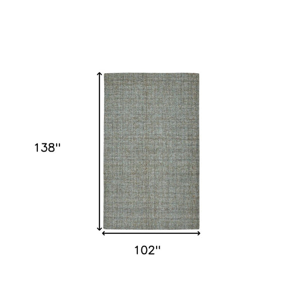 HomeRoots 4' Striped Wool Area Rug in Ivory, Gray & Black – Hand-Woven Artisan Design for Cozy Spaces 9' X 12' 570519