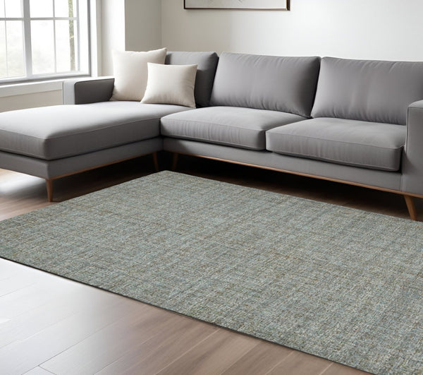 HomeRoots 4' Striped Wool Area Rug in Ivory, Gray & Black – Hand-Woven Artisan Design for Cozy Spaces 9' X 12' 570519