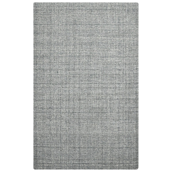HomeRoots 4' Striped Wool Area Rug in Ivory, Gray & Black – Hand-Woven Artisan Design for Cozy Spaces 5' X 7' 570521