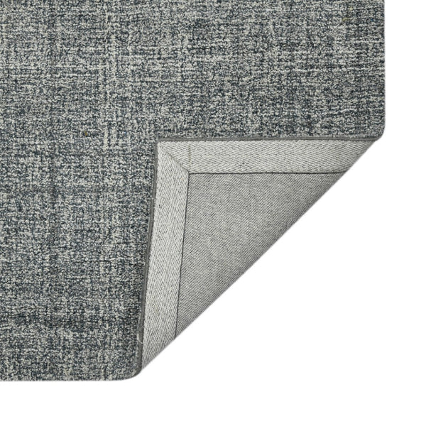 HomeRoots 4' Striped Wool Area Rug in Ivory, Gray & Black – Hand-Woven Artisan Design for Cozy Spaces 5' X 7' 570521