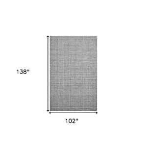 HomeRoots 4' Striped Wool Area Rug in Ivory, Gray & Black – Hand-Woven Artisan Design for Cozy Spaces 9' X 12' 570523