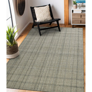 HomeRoots 4' Striped Wool Area Rug in Ivory, Gray & Black – Hand-Woven Artisan Design for Cozy Spaces 5' X 7' 570525