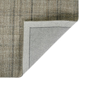 HomeRoots 4' Striped Wool Area Rug in Ivory, Gray & Black – Hand-Woven Artisan Design for Cozy Spaces 5' X 7' 570525