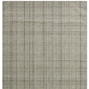 HomeRoots 4' Striped Wool Area Rug in Ivory, Gray & Black – Hand-Woven Artisan Design for Cozy Spaces 5' X 7' 570525