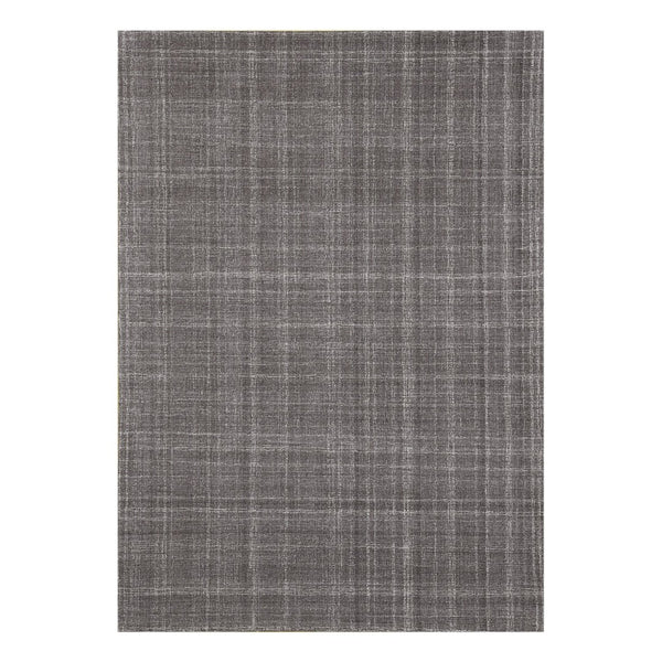 HomeRoots 4' Striped Wool Area Rug in Ivory, Gray & Black – Hand-Woven Artisan Design for Cozy Spaces 5' X 7' 570529