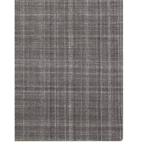 HomeRoots 4' Striped Wool Area Rug in Ivory, Gray & Black – Hand-Woven Artisan Design for Cozy Spaces 5' X 7' 570529