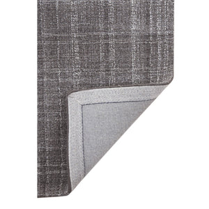 HomeRoots 4' Striped Wool Area Rug in Ivory, Gray & Black – Hand-Woven Artisan Design for Cozy Spaces 5' X 7' 570529