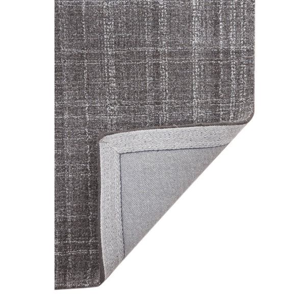 HomeRoots 4' Striped Wool Area Rug in Ivory, Gray & Black – Hand-Woven Artisan Design for Cozy Spaces 5' X 7' 570529