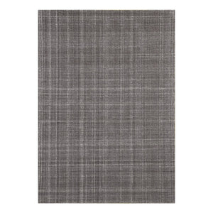 HomeRoots 4' Striped Wool Area Rug in Ivory, Gray & Black – Hand-Woven Artisan Design for Cozy Spaces 5' X 7' 570529
